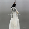 Vestido clásico de la bola del vintage de las mujeres elegante vestido de novia de la manga larga del vestido